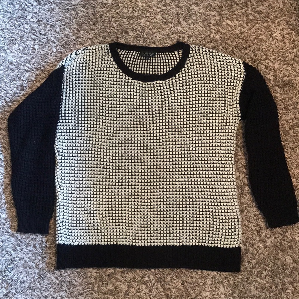 Topshop Black & White Sweater
